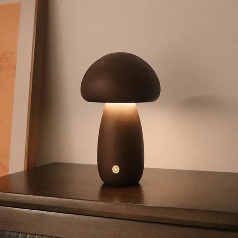 GlowShroom - Sfeervolle Houten LED Nachtlamp