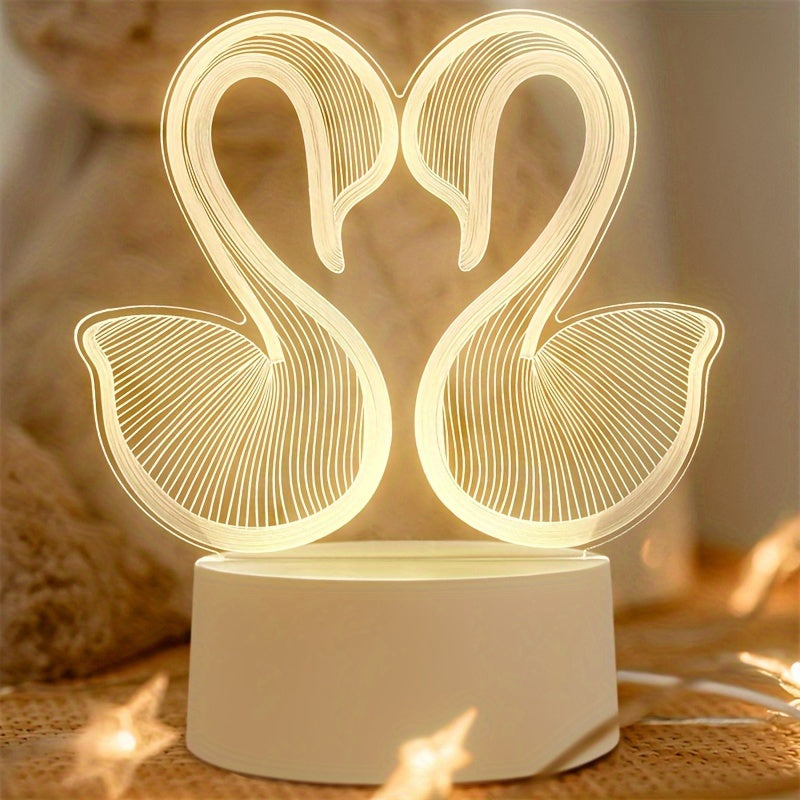 SwanLight – 3D LED Tafellamp met Modern Acryl