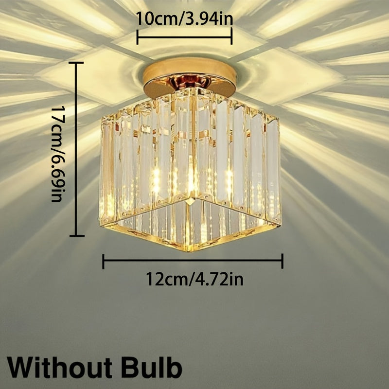 CrystalLuxe – Elegante Zwarte LED Plafondlamp met Kristal