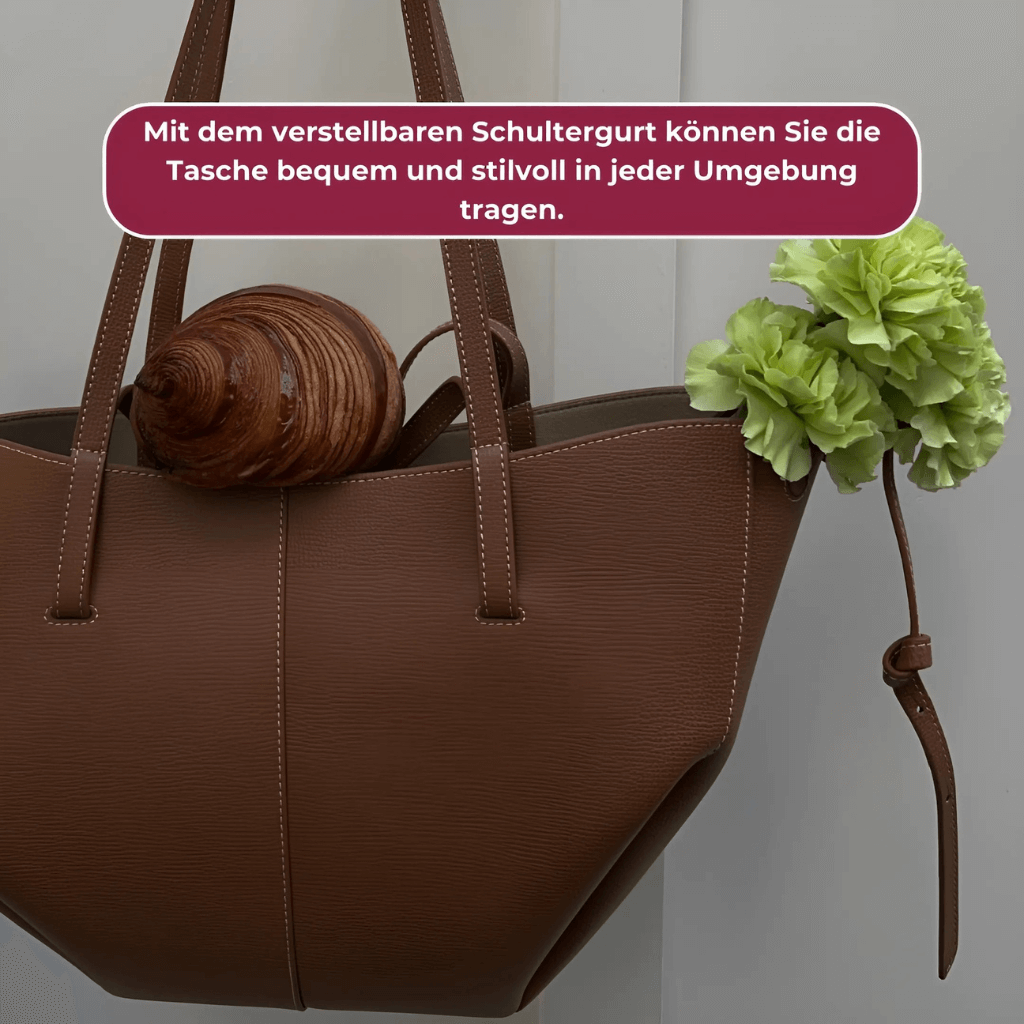 LeatherLux Crossbody Bag - Stijlvolle Handvattas van Leer