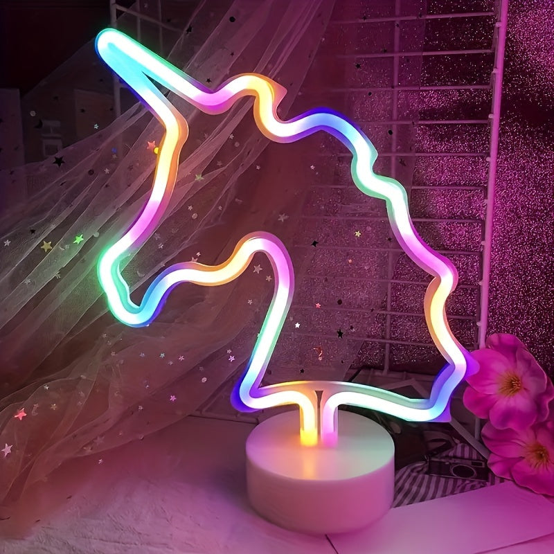 UnicornGlow Lamp - Neon Eenhoorn USB Tafellamp voor Feestdecoratie