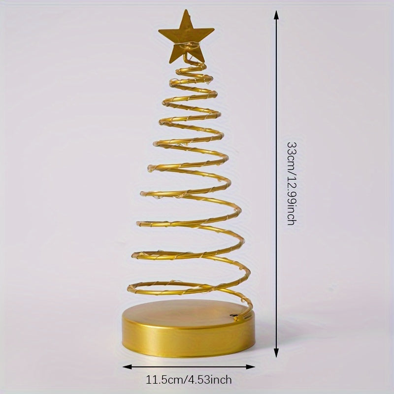 StarGlow – LED Sterboom Tafellamp in Roestvrijstaal