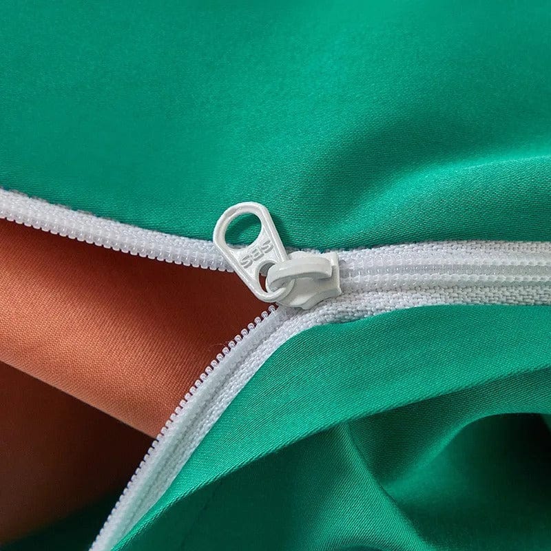 Dream Orange Green - Luxe Dekbedovertrekset voor Frisse Sfeer