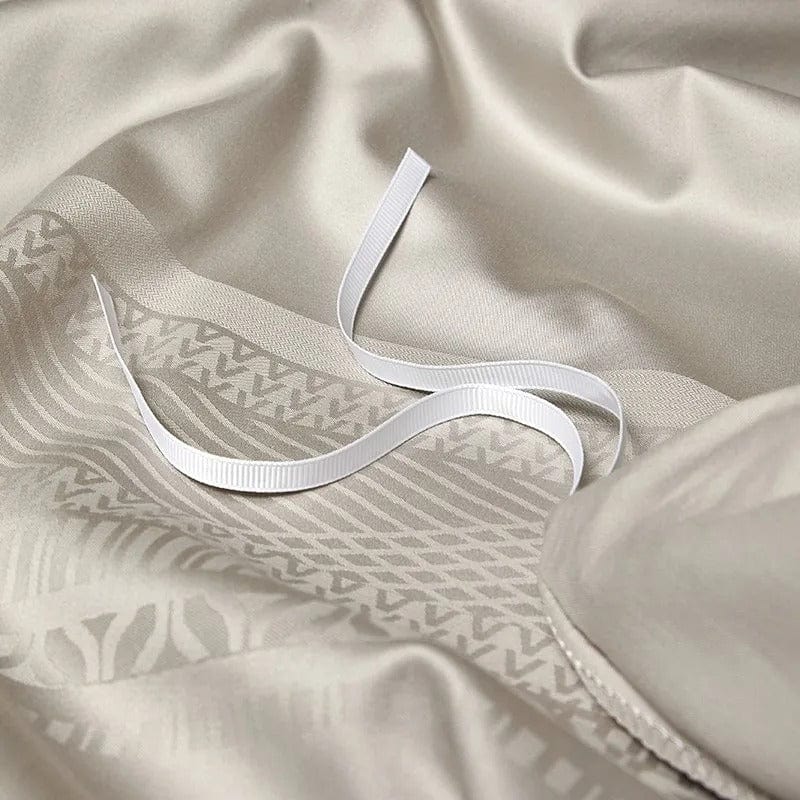 Champagne Elegance – Luxe Egyptisch Katoenen Dekbedovertrekset