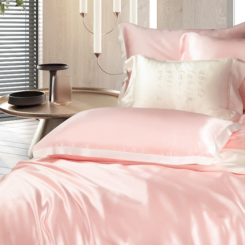 SilkDream – Luxe Roze Moerbeizijde Beddengoed Set