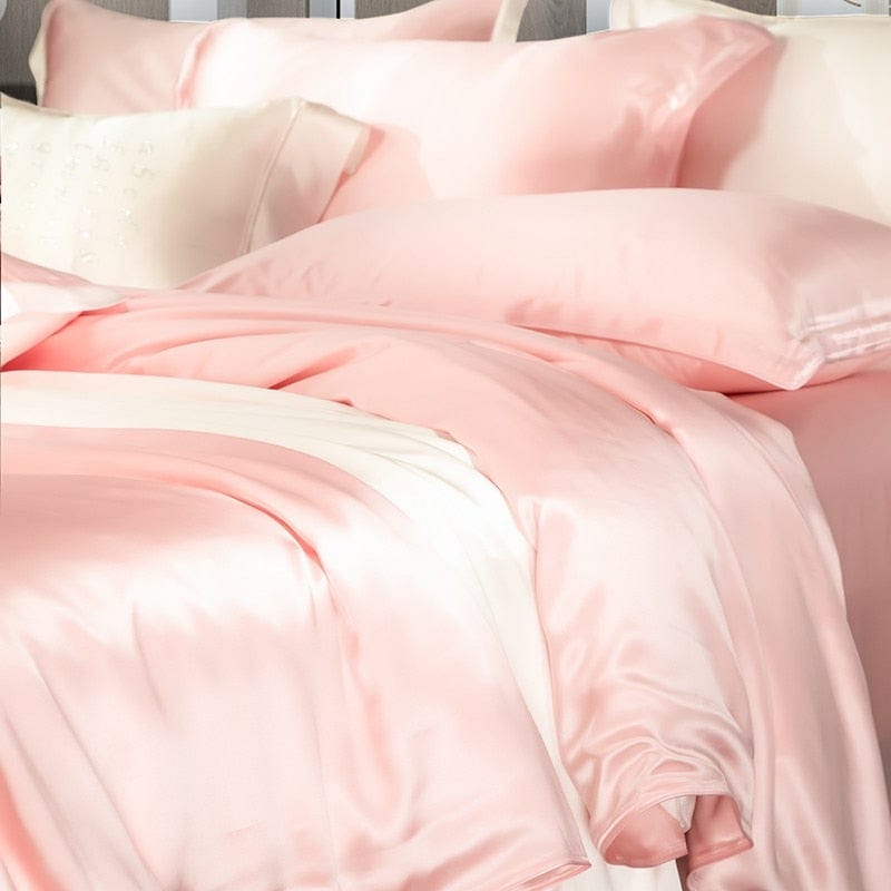 SilkDream – Luxe Roze Moerbeizijde Beddengoed Set