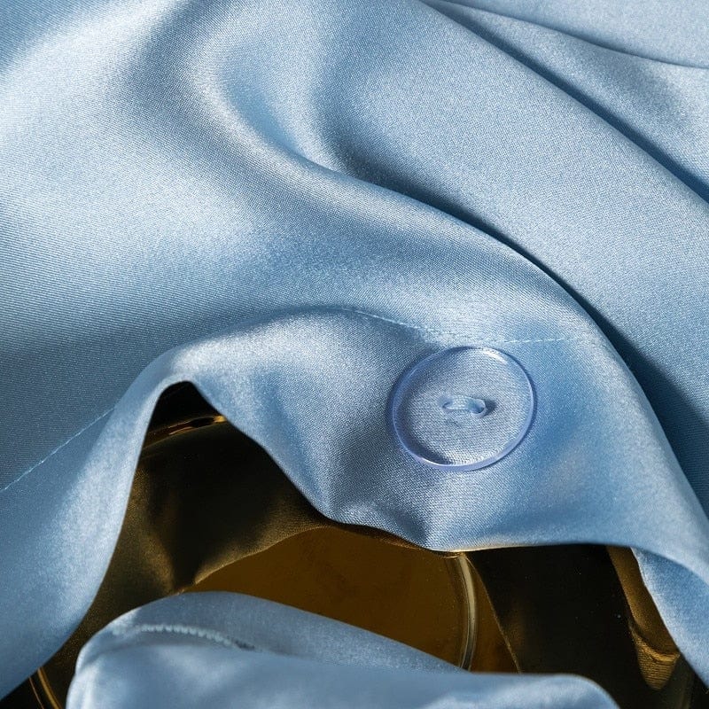 LuxeDream – Hemelsblauw Moerbeizijde Beddengoed Set