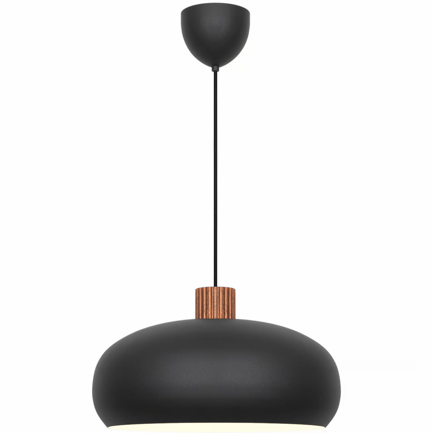 Aurelio Design Light – Zwarte Houten Hanglamp E27