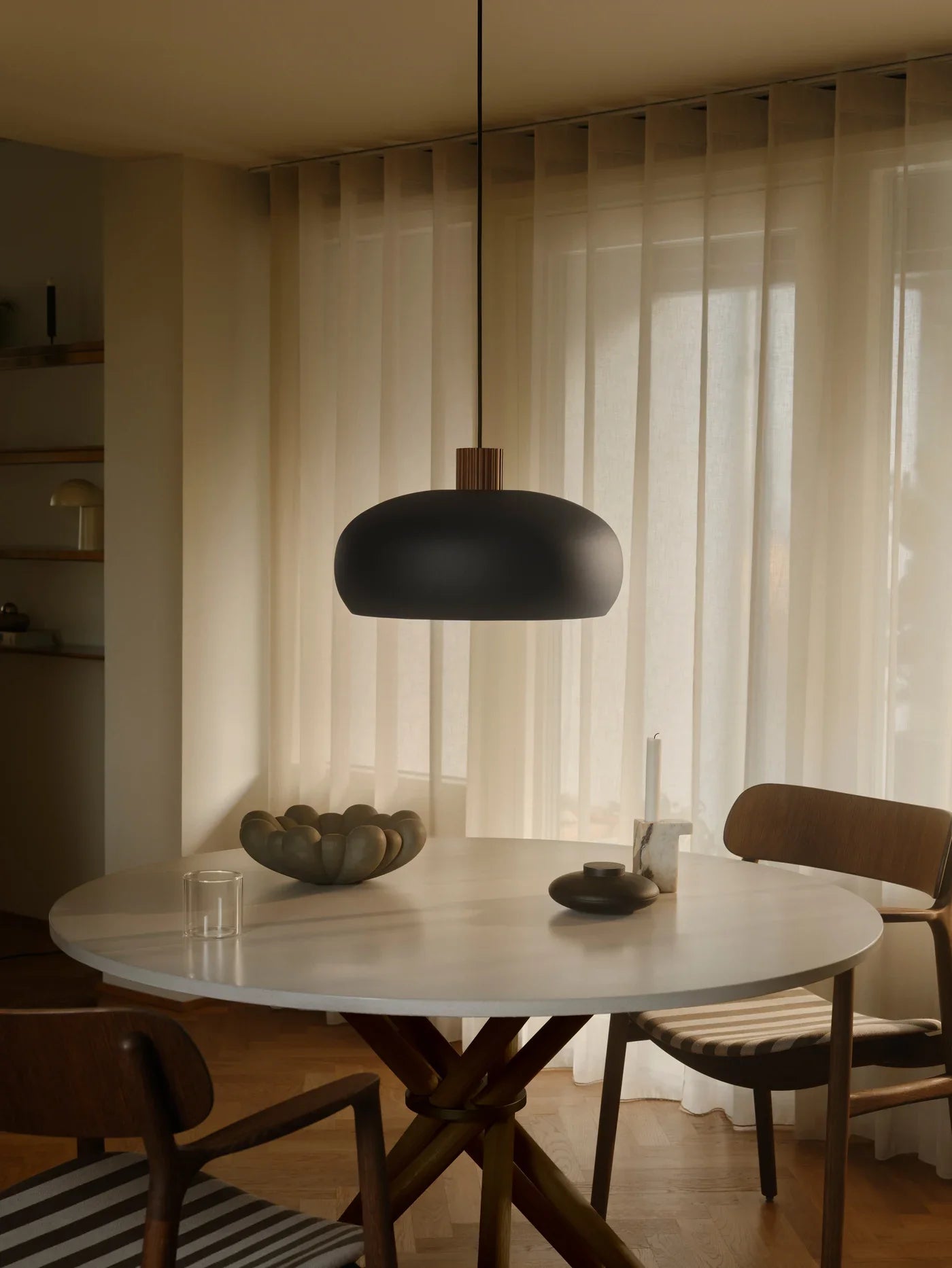 Aurelio Design Light – Zwarte Houten Hanglamp E27