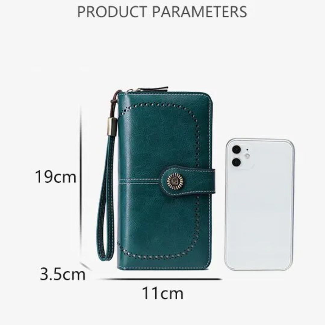 LeatherMax - Stijlvolle Leren Portemonnee met Polsband