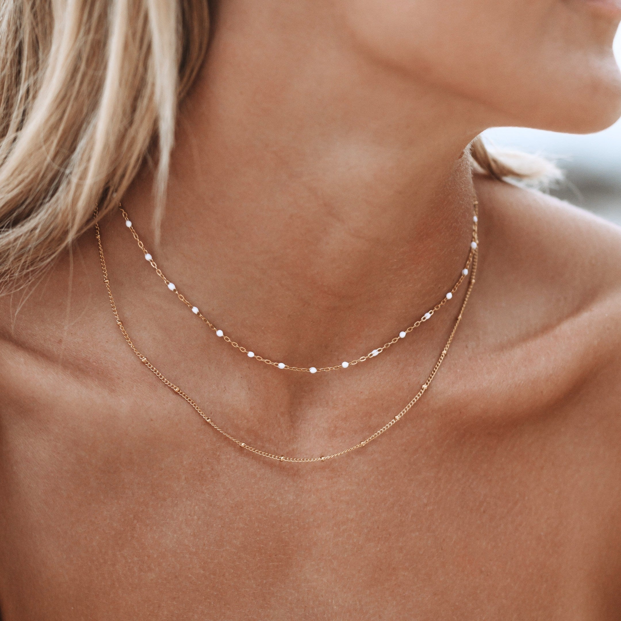 Amara Dubbele Kralen Choker - Elegant en Uniek!