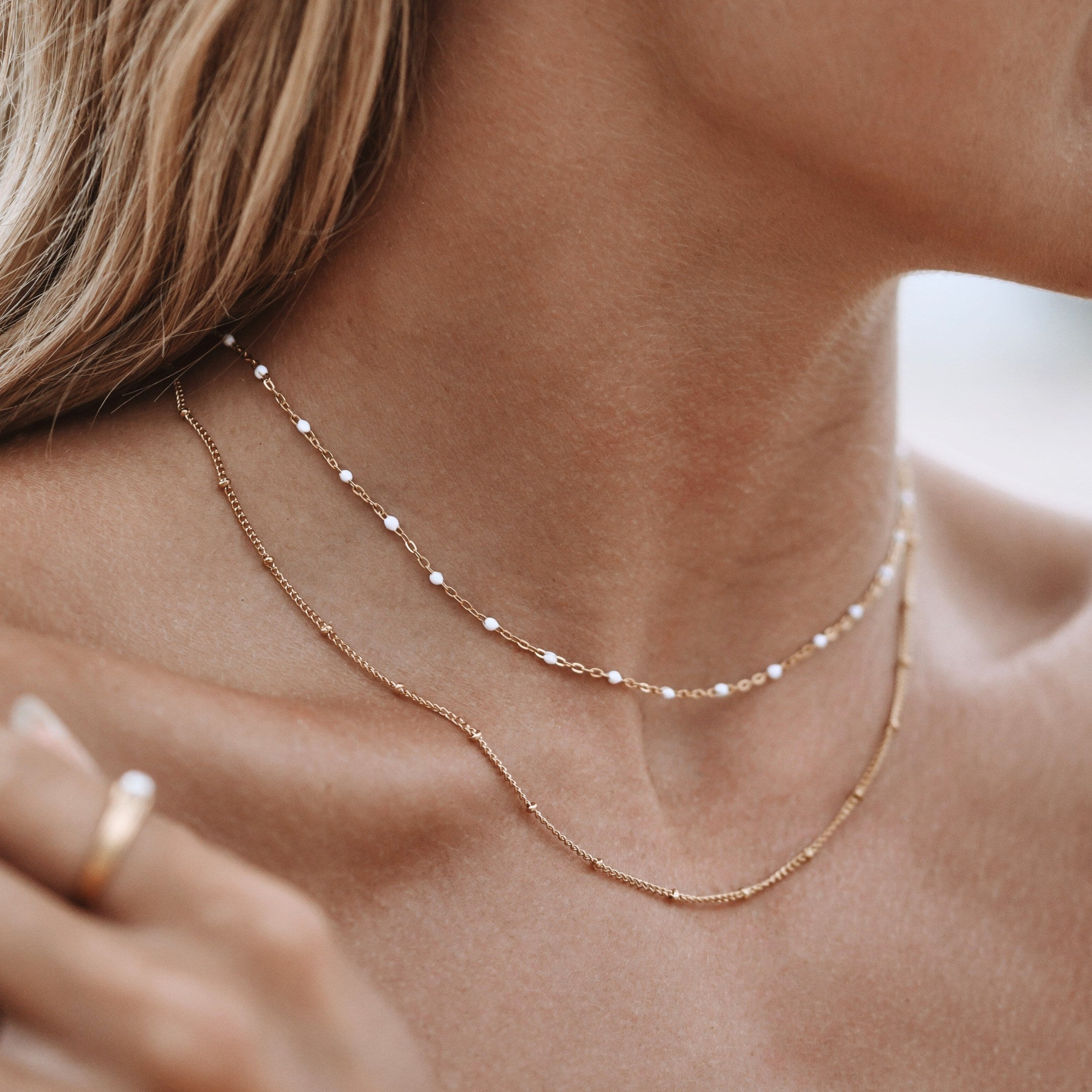 Amara Dubbele Kralen Choker - Elegant en Uniek!