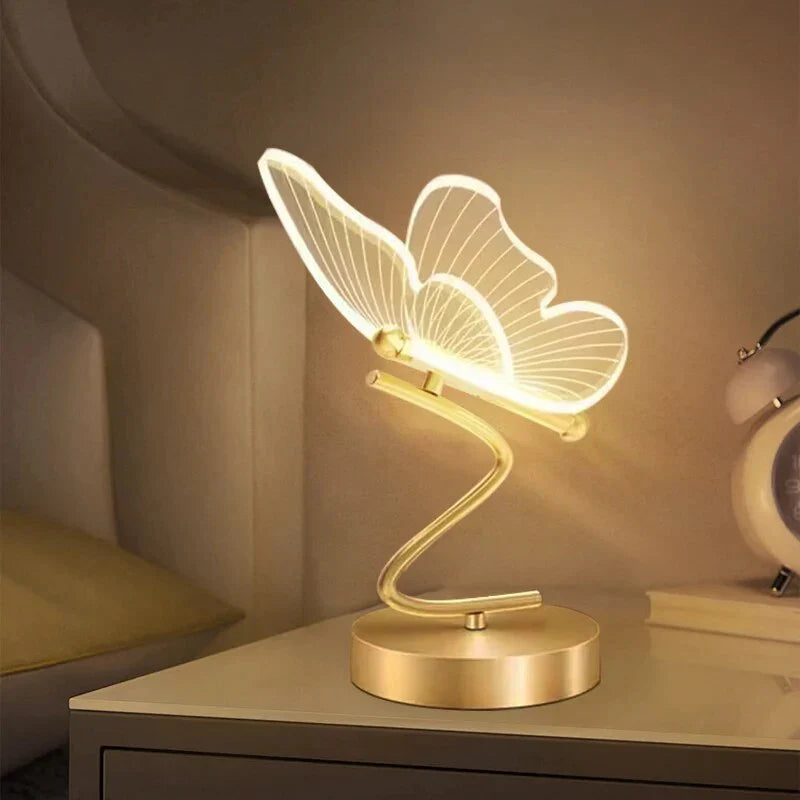 ButterflyLuxe - Elegante LED Tafellamp in Vlinderdesign