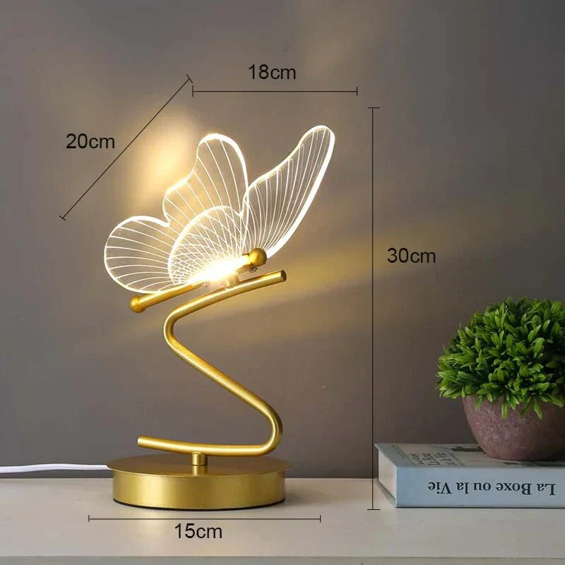 ButterflyLuxe - Elegante LED Tafellamp in Vlinderdesign