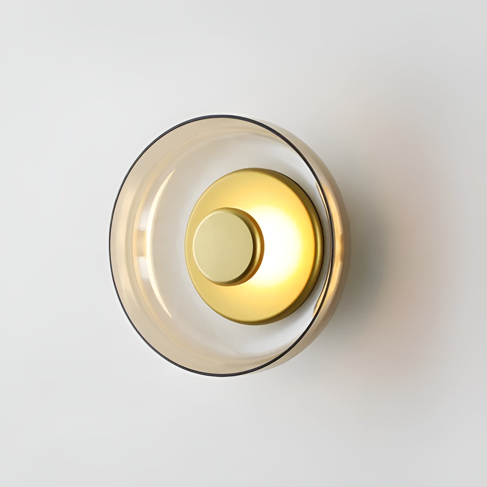 Luxe Nordic Glow - Premium LED Wandlamp met Glas en Goudaccenten