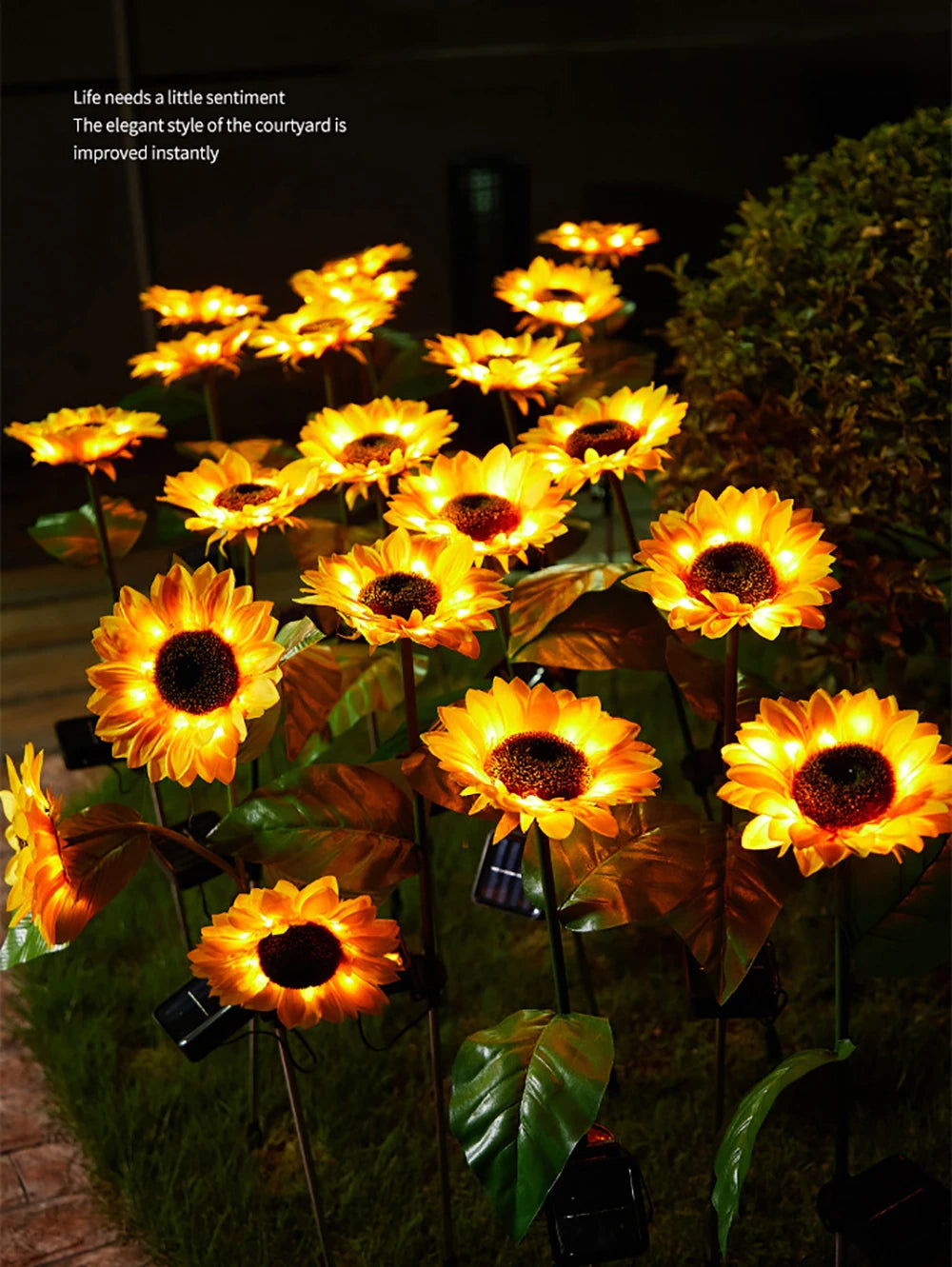 SolarBloom – Realistische Zonnebloem Tuinlamp voor Buiten