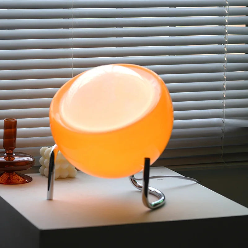 RetroGlow - Scandinavische Glas Tafellamp voor Sfeer
