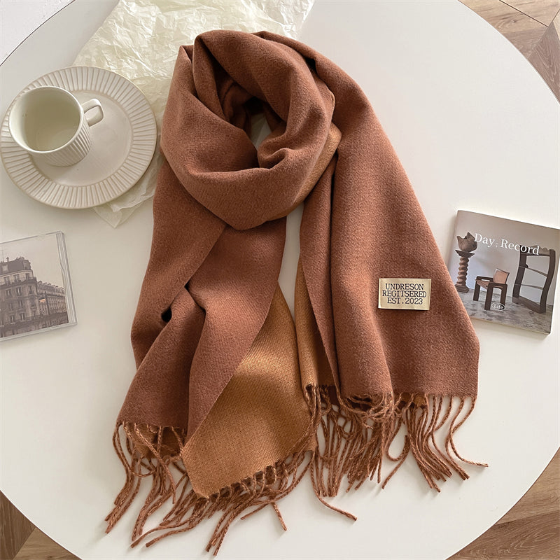 LuxeTwist Scarf - Elegante Dubbelzijdige Pashmina