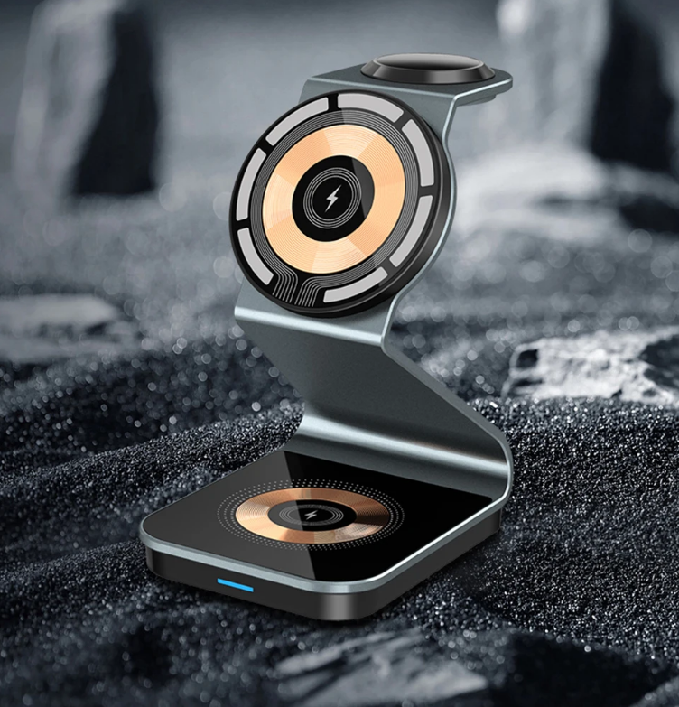 Chargy Pro - Stijlvolle Magnetische Draadloze 3-in-1 Oplader