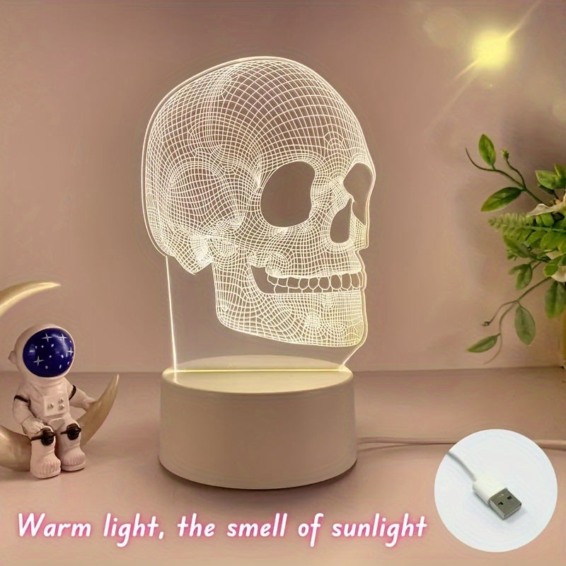SkullGlow Lamp - Unieke 3D LED Tafeldecoratie