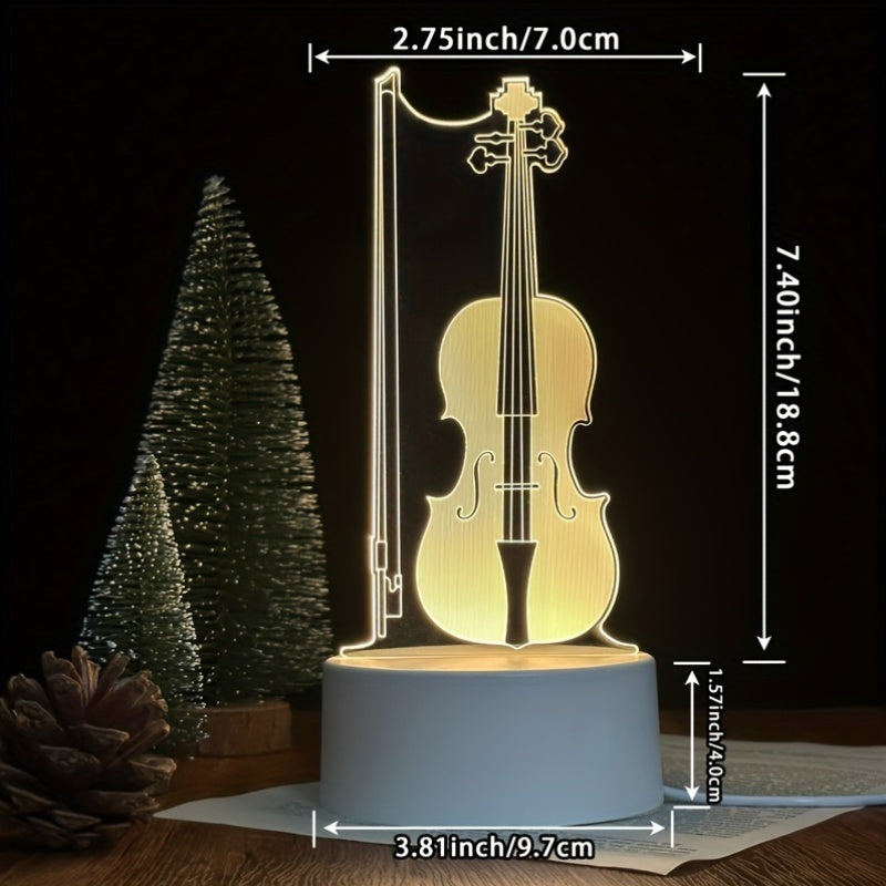 MelodyGlow Lamp - 3D Cello LED Tafellamp