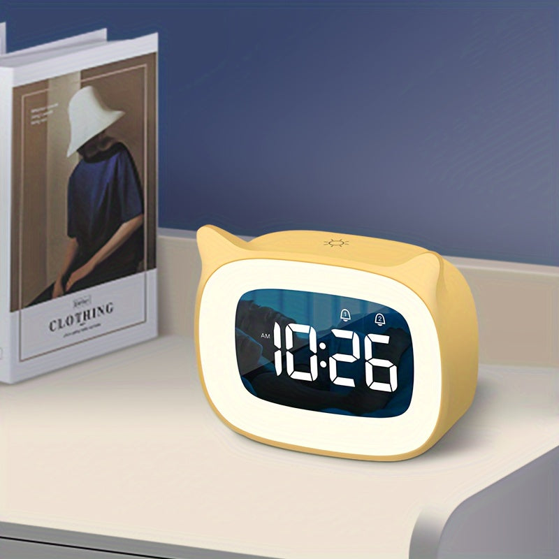 KittyGlow - Charmante Kattenwekker met Nachtverlichting