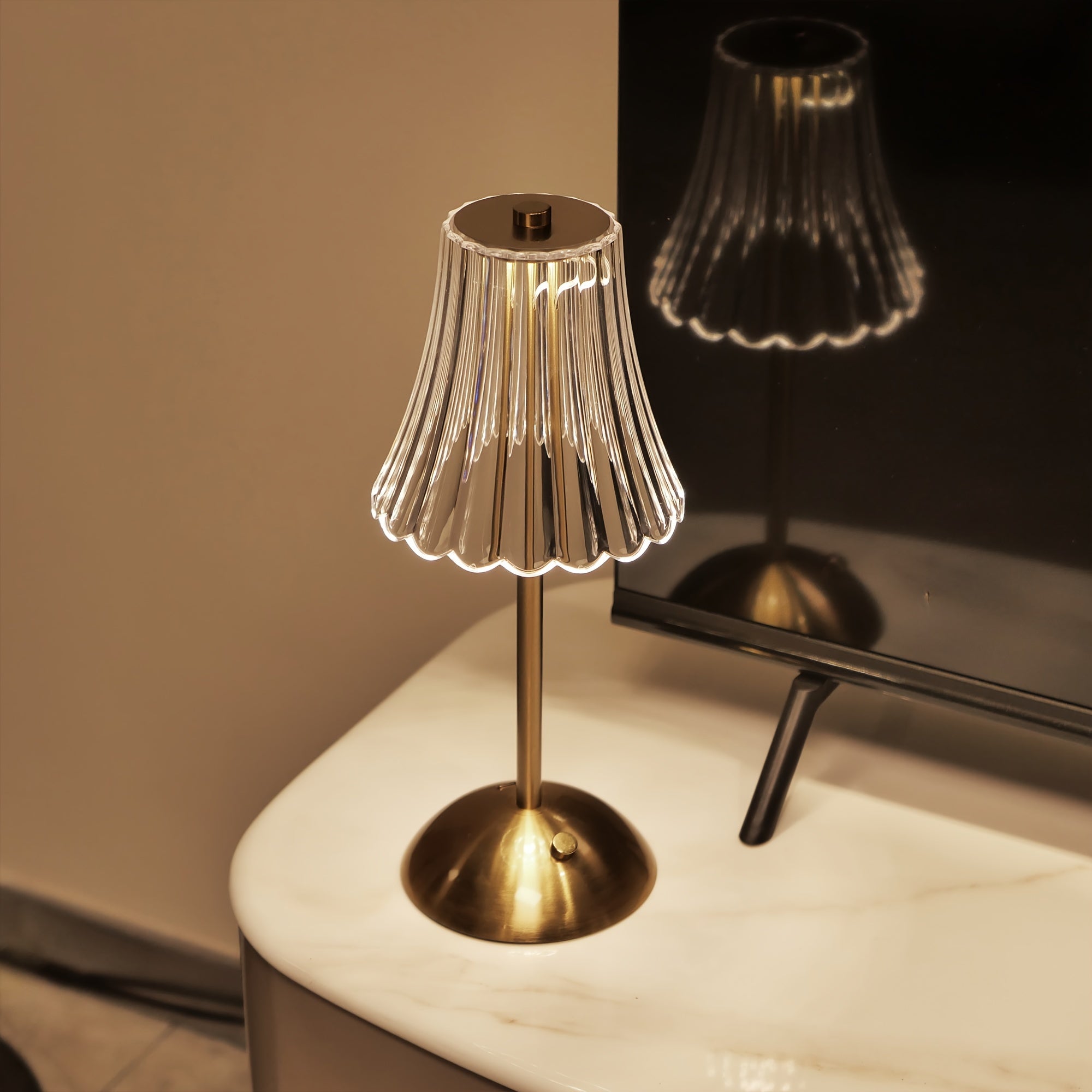 Crystaluxe Lamp - LED Kristallen Tafellamp met Touchfunctie