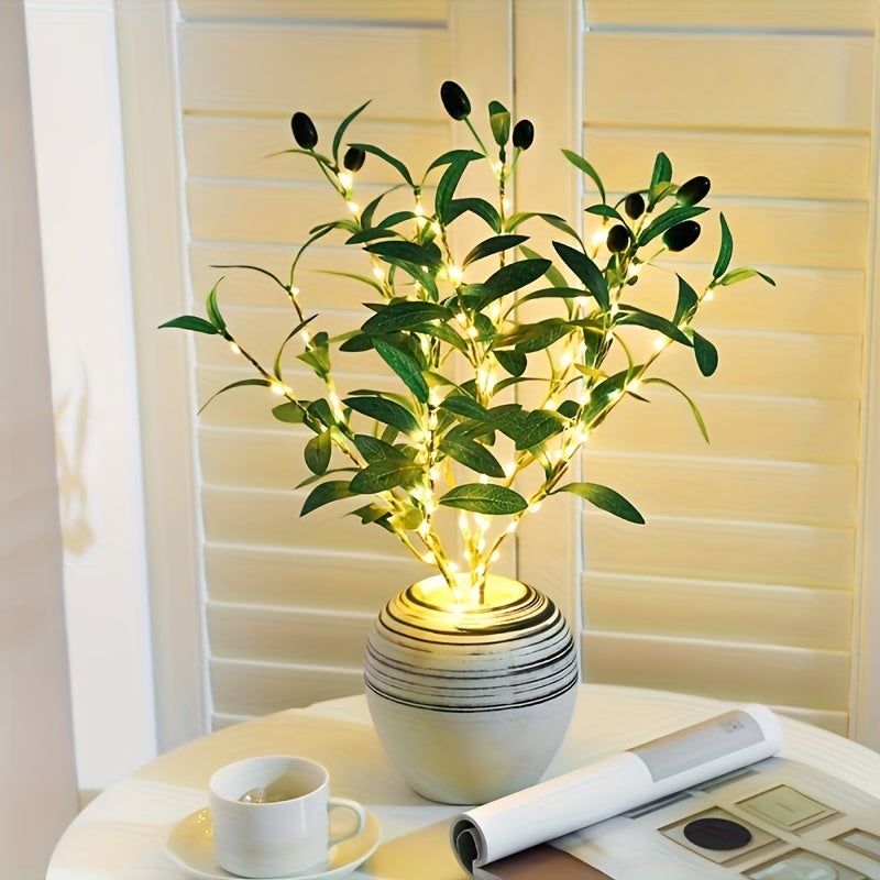 LumiTak – Elegante Olijftak LED Tafellamp