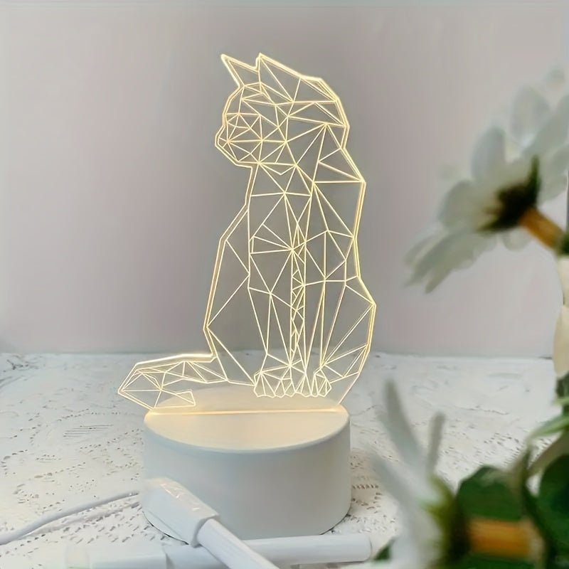 CatGlow Lamp - Moderne 3D USB Nachtlamp