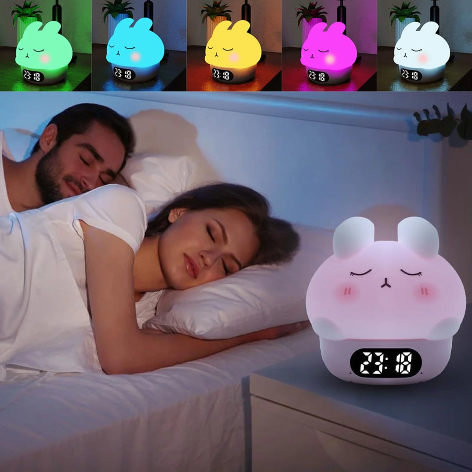 GlowTime Alarmklok - Compacte USB Oplaadbare Reiswekker