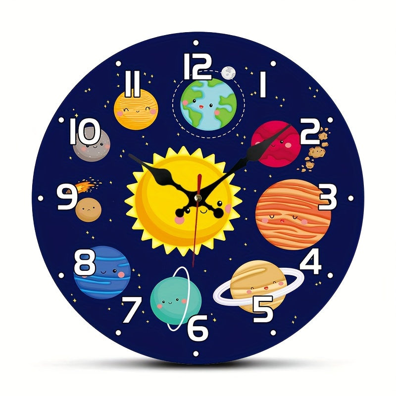 CosmicTime Clock – Rustieke Zonnestelsel Wandklok