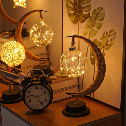 MoonGlow Lamp - Stijlvolle Smeedijzeren LED Tafellamp
