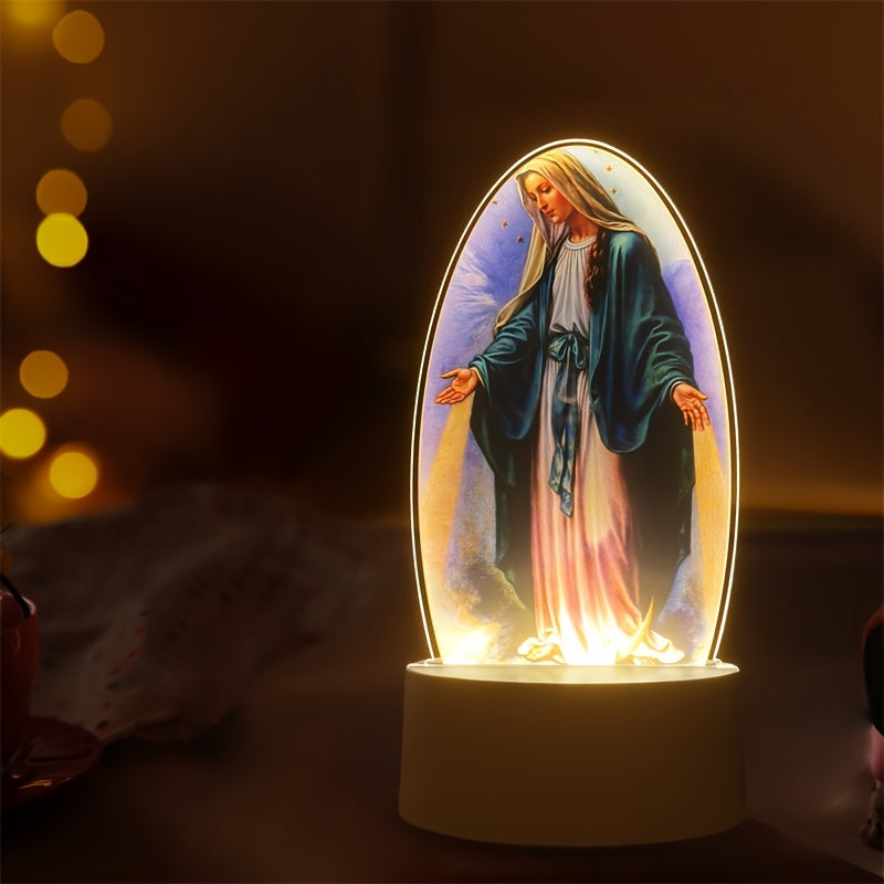 SacredGlow – LED Nachtlamp Maagd Maria met USB