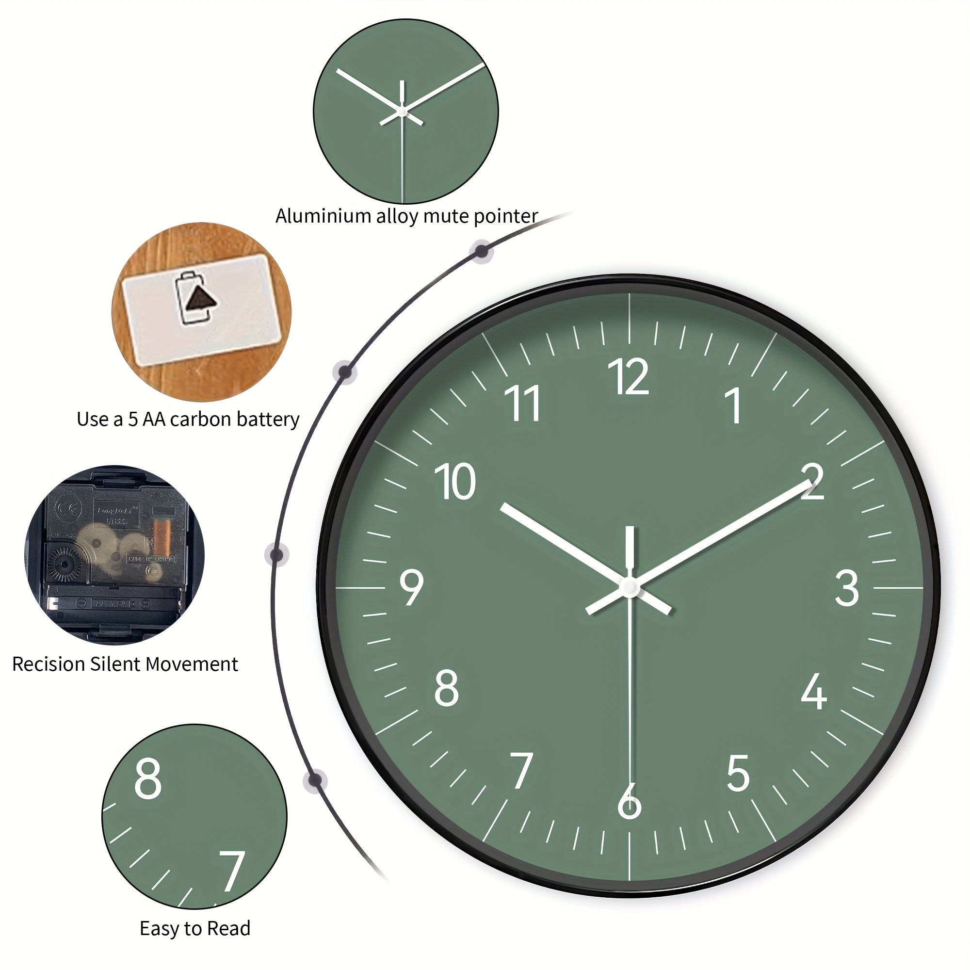 FantasyTime Clock – Elegante Stille Wandklok 20 cm