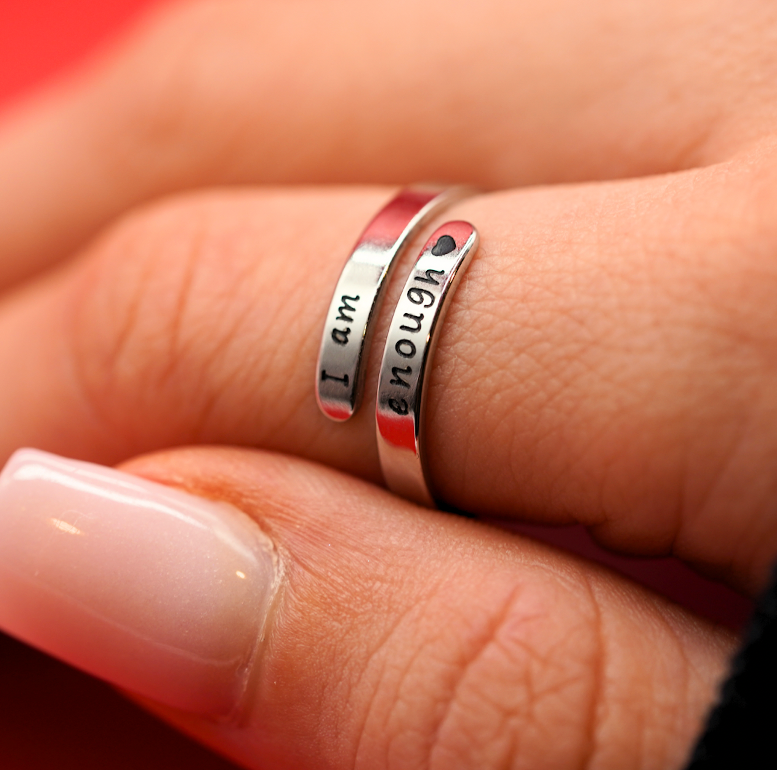 I Am Enough Ring – Elegante Sieraad voor Zelfliefde