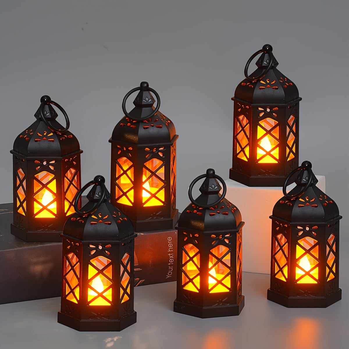 LuxeGlow Lanterns – Rustieke LED Set voor Feestverlichting