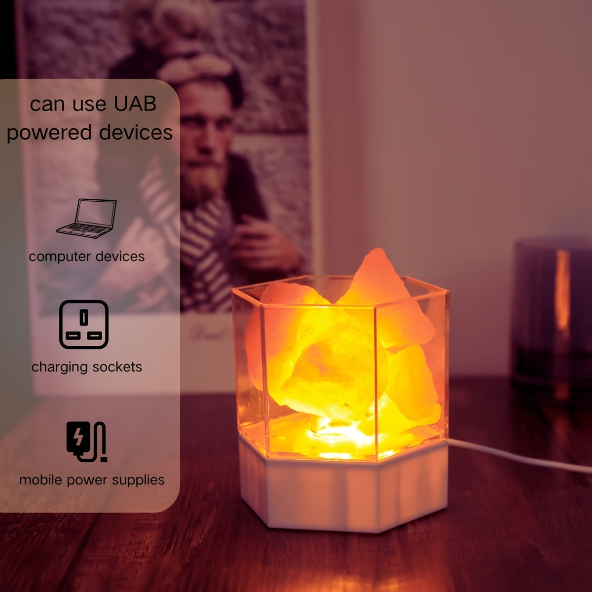 HimalayanGlow Lamp – Sfeervolle Zout Nachtlamp met USB