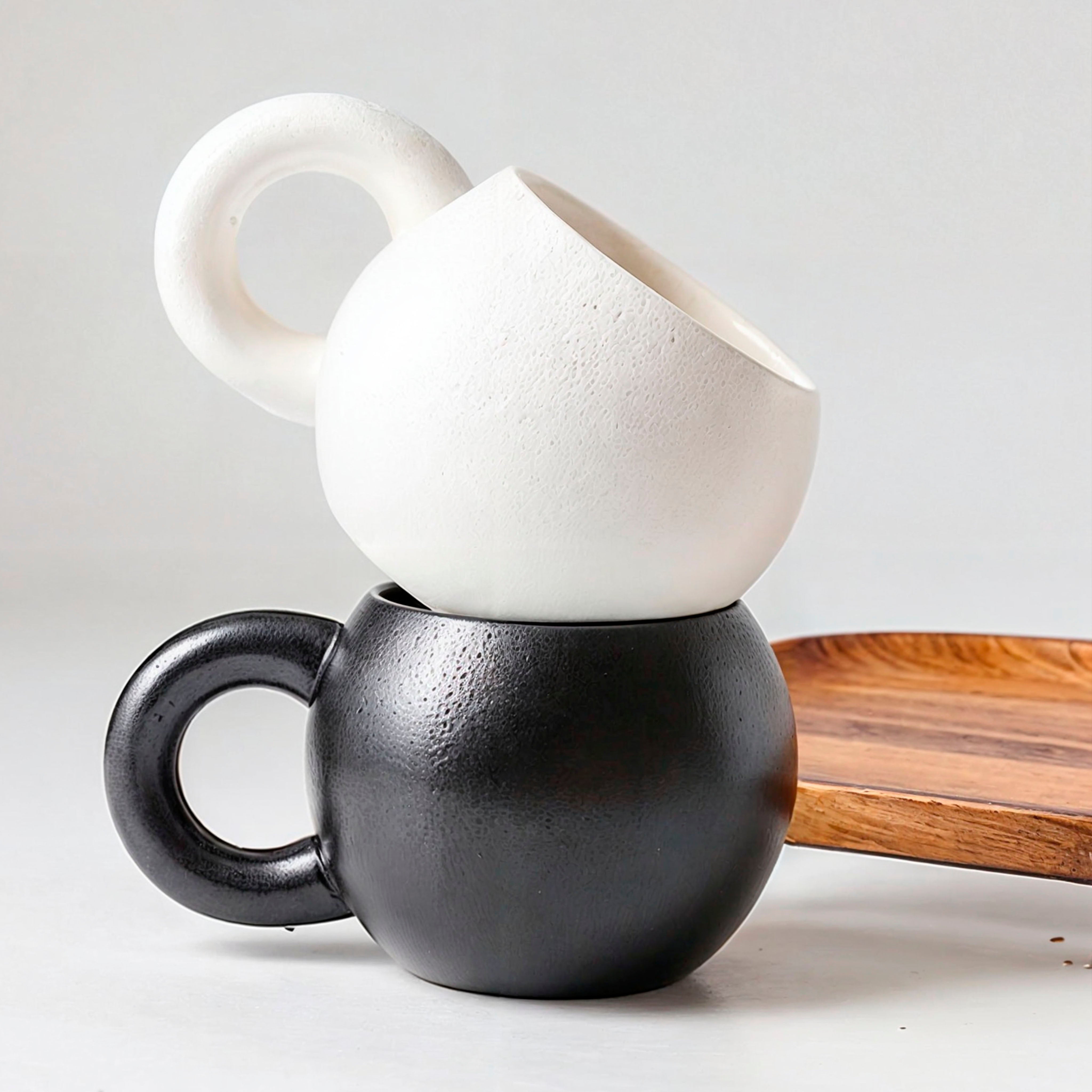 Stella Cup – Luxe Geometrische Porseleinen Beker