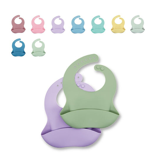 SiliconeBaby - Waterdichte Kinderslab met Dierenprint