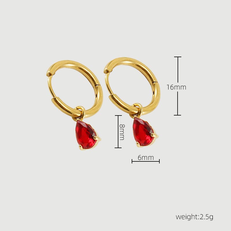 Elegante Granaat Geboortesteen Sieradenset - Liora's Betovering