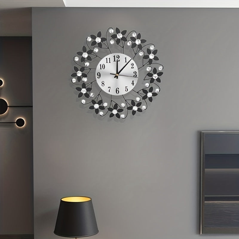 EleganceClock - Design Muurklok 14 Inch Zwart