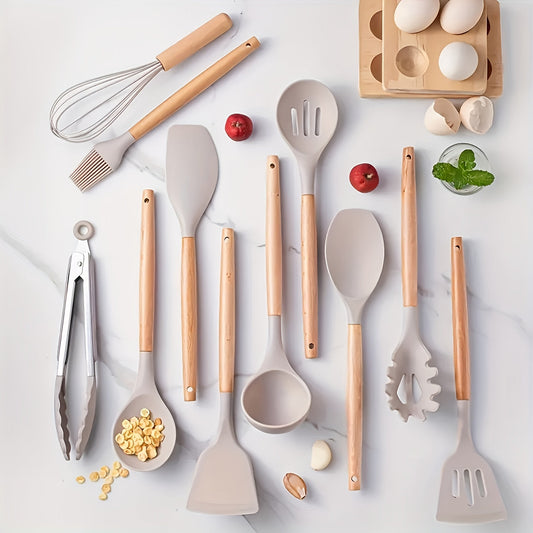 Premium Silik Keukengerei Set – Hittebestendig en Krasvrij
