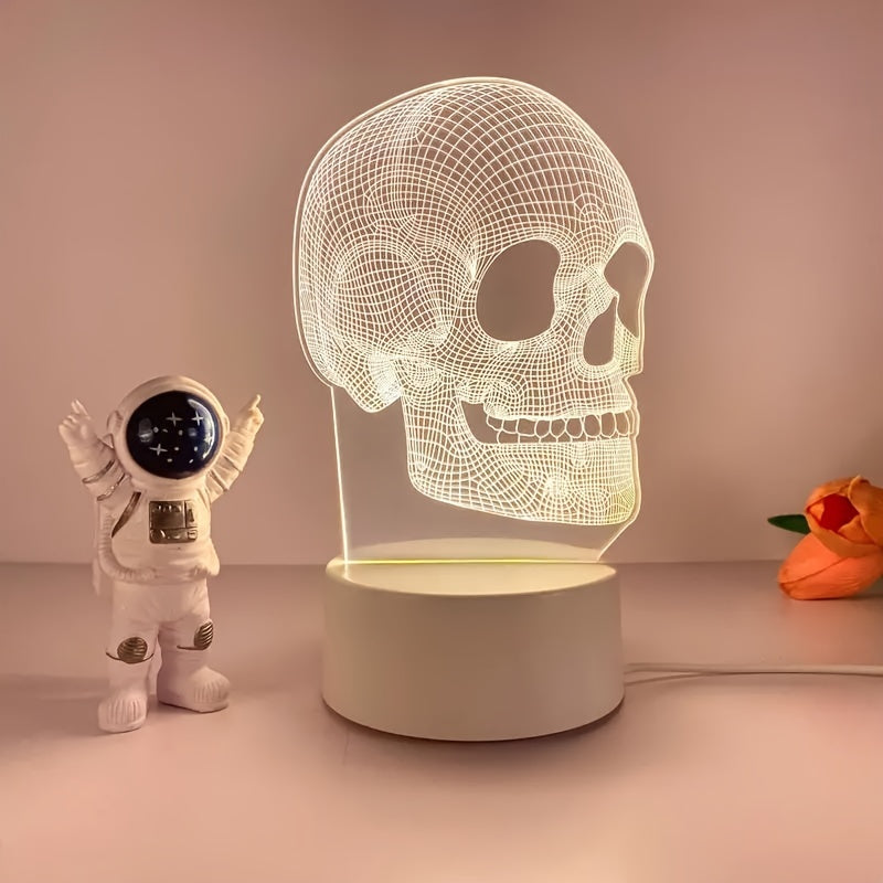 SkullGlow Lamp - Unieke 3D LED Tafeldecoratie