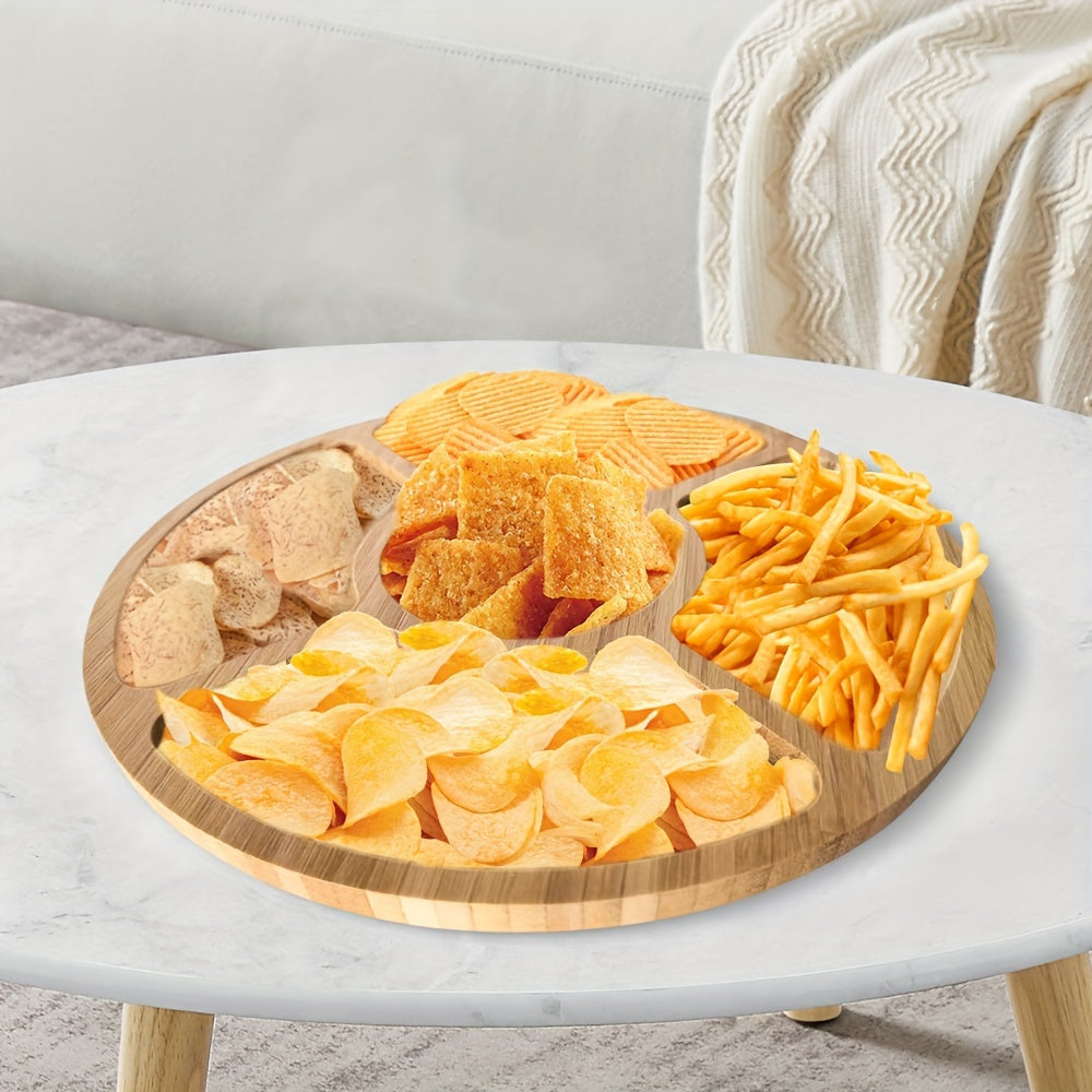BambooServe - Elegante Ronde Snackplank voor Jouw Keuken