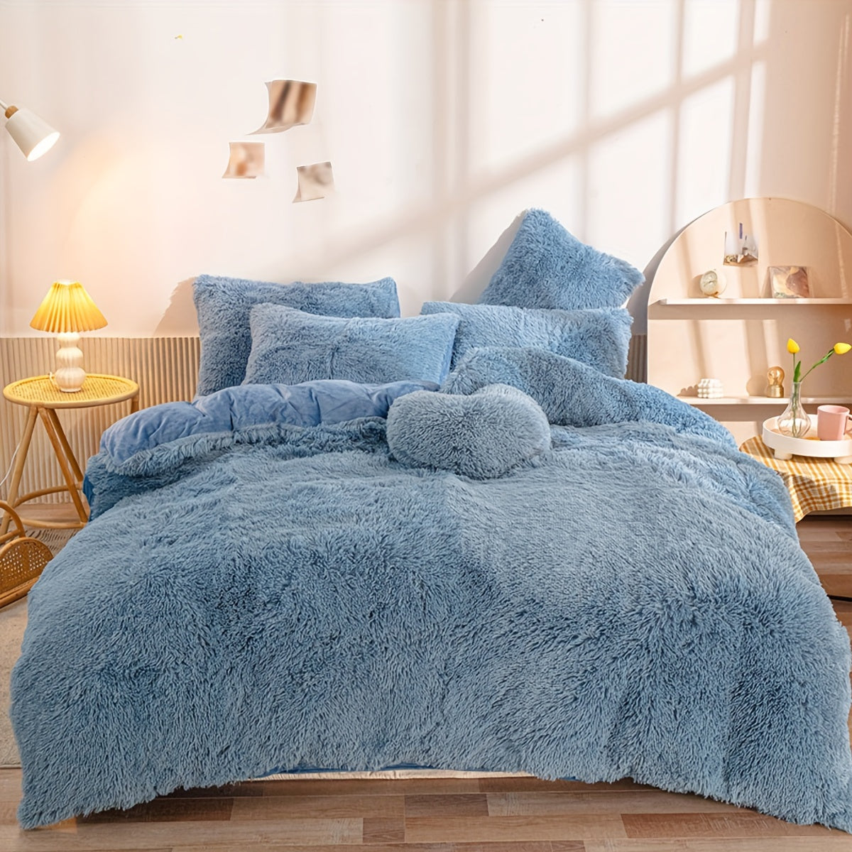 Ultrazachte Pluche Dekbedovertrek Set met Rits - Luxe & Comfort