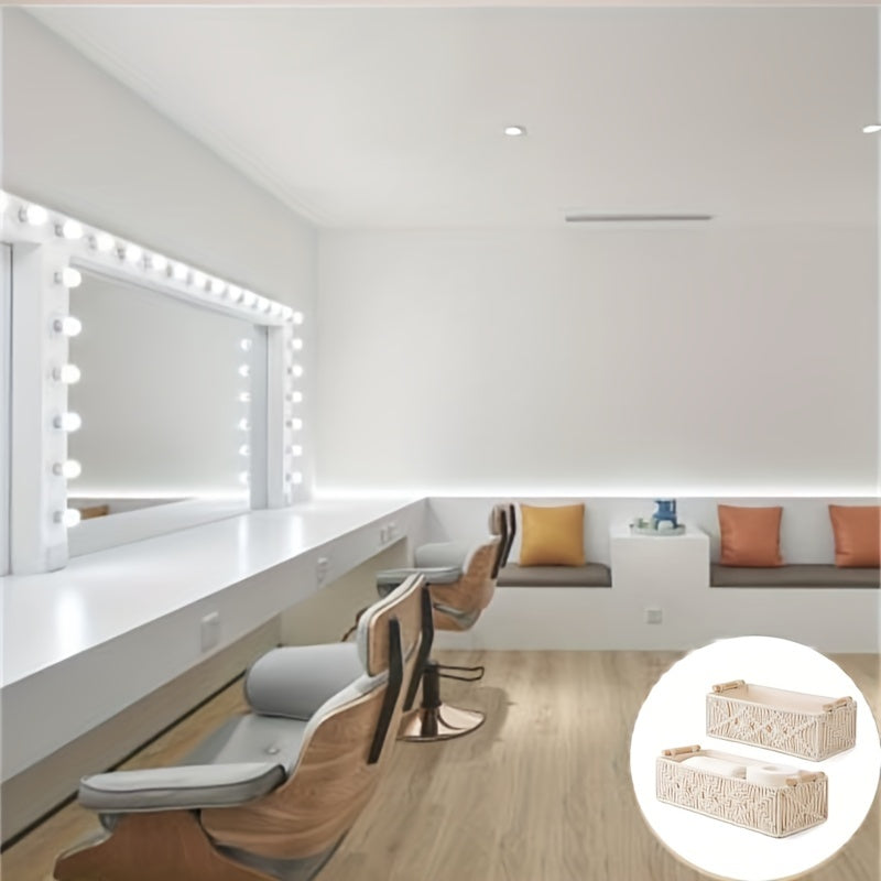 Boho Chic - Natuurlijke Katoenen Opbergmand voor Elegant Interieur