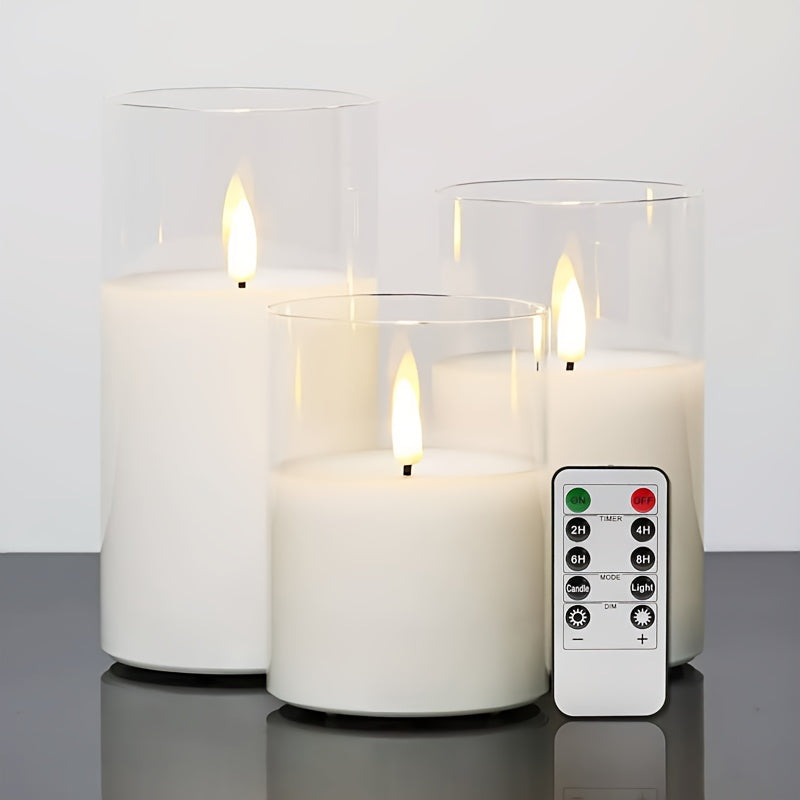 GlowLights – Set van 3 LED Kaarsen met Afstandsbediening