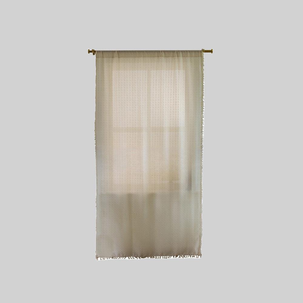 FringeElegance Curtains - Luxe Jacquard met Franje voor Tijdloze Stijl