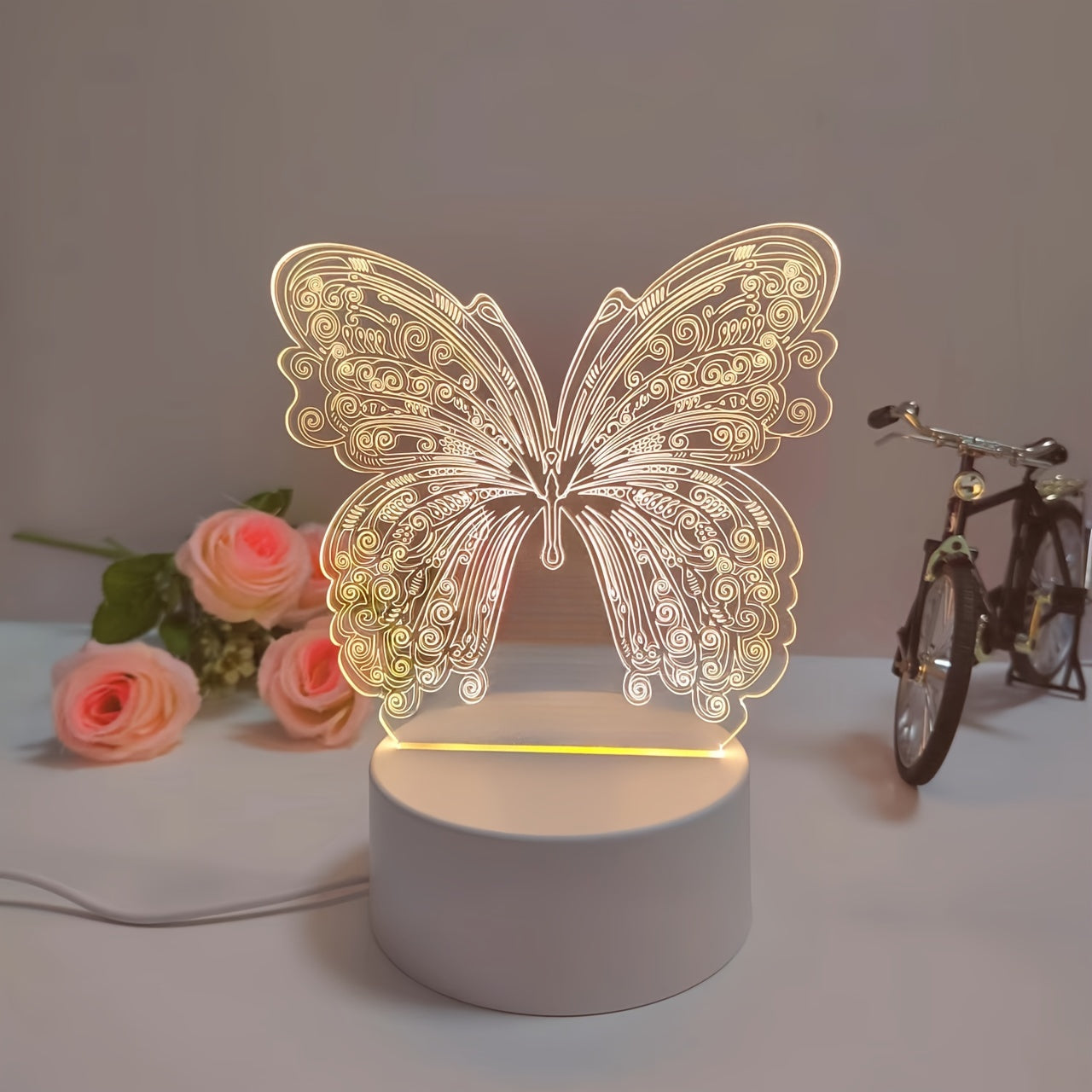 ButterflyGlow Lamp - Geometrische 3D LED Nachtverlichting