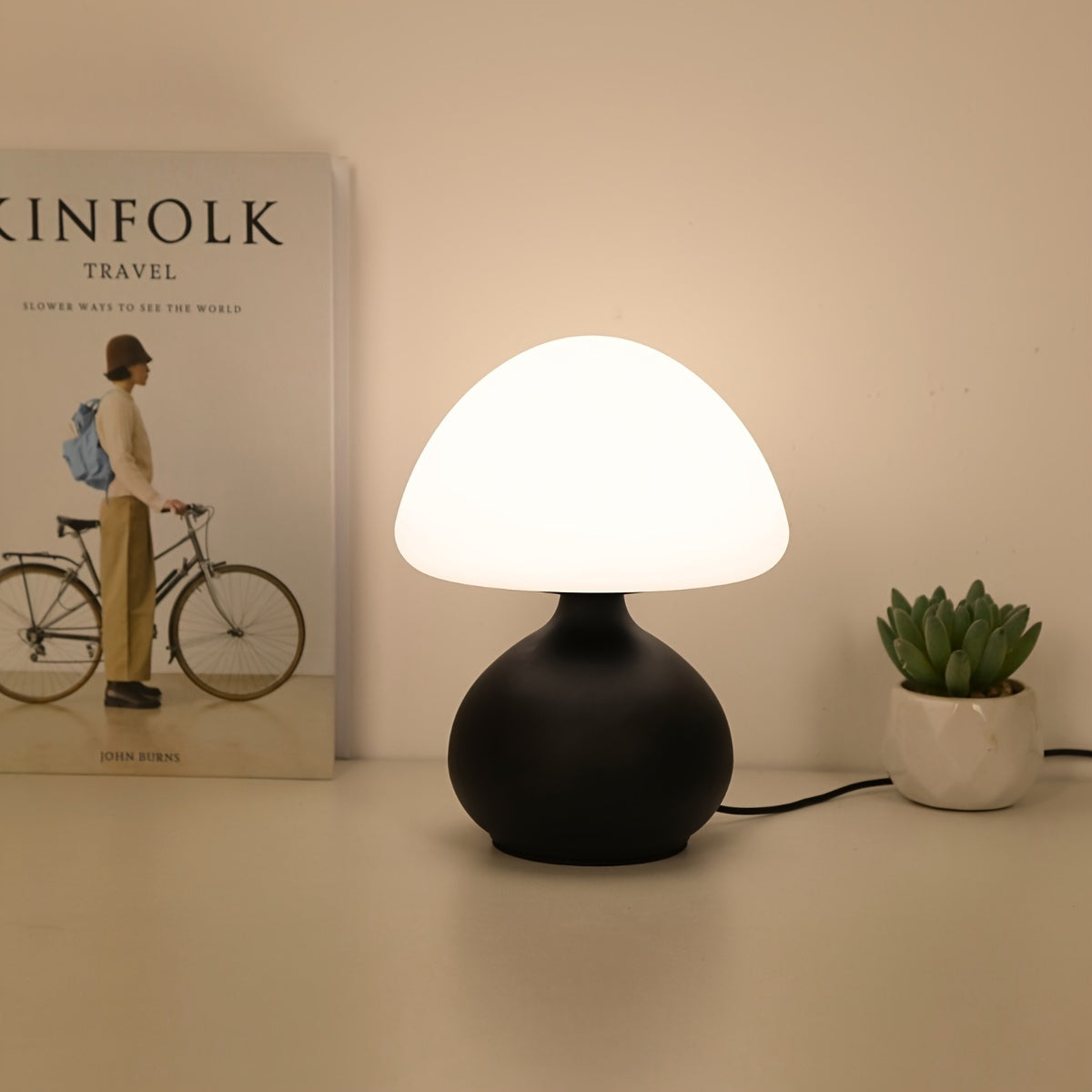ModernLight - Chique Paddestoel Tafellamp met USB